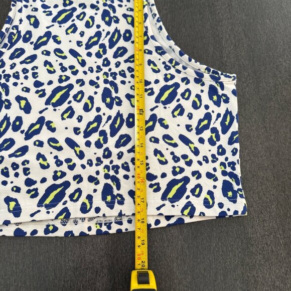 Adidas Animal Print Crop Tank Top Tight Fit Sports Women's, Size L NWOT - Picture 6 of 6